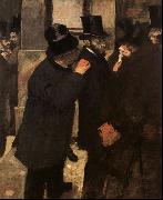 Edgar Degas At the Stock Exchange France oil painting reproduction